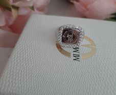 New Mi moneda silver ring