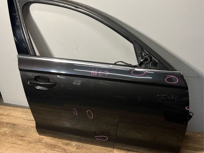 Audi A6 C7 4g 2012-2018 Saloon Offside Driver Side Front Right Door In Black Colour Lx7u
