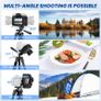 64'' Tripod for iPhone, Phone Tripod with Remote and Mobile Phone Stand for Filming, Aluminum Lightweight Travel Tripod for Samsung Smartphone/DSLR/Camera, Portable Extendable Camera Stand Image 4