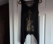 HARD ROCK CAFE HONOLULU Womens sleeveless String detailing black medium