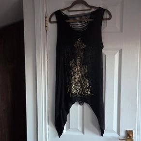 HARD ROCK CAFE HONOLULU Womens sleeveless String detailing black medium