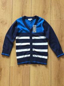 Boys Stripe Cardigan 4-5 years Brand New with tags