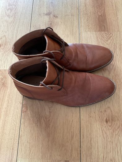 Mens River Island Real Leather Boots size 9