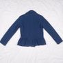 United Colors of Benetton Navy Blue Double Breasted Peplum Denim Jacket age 11-12/8UK/36EU Image 2