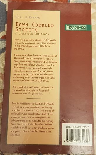 Down Cobbled Streets: A Liberties Childhood by Phil O'Keeffe