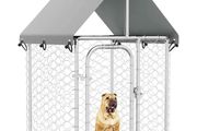 Outdoor Dog Kennel with Roof 100x100x150 cm