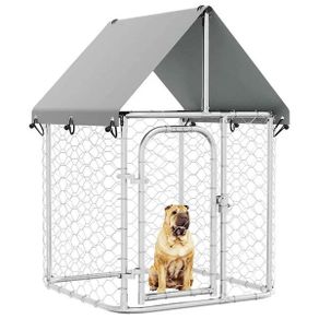 Outdoor Dog Kennel with Roof 100x100x150 cm