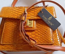 RARE Authentic Silvano Biagini Genuine Python Leather Handbag - New With Tags