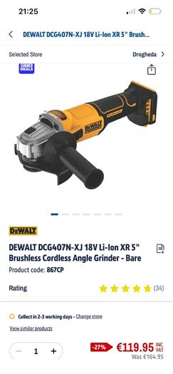 dewalt 18v grinder for sale