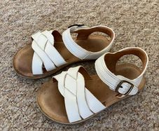 Next Girls Cream / White Sandals