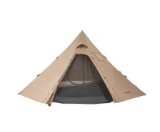 Hot Tent for 4 Persons, Camping Tipi Hot Tents with Stove Jack & Inner Tent, Portable Winter Camping Tents with Snow Skirt, Easy Setup