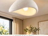 Wabi Sabi Ceiling Light White Stone Effect 38cm Modern Organic Design