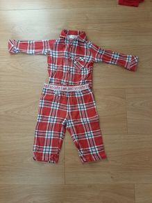 Baby tartan pyjamas 3-6 months