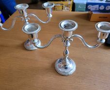 Silver  colour 3 arm candlestickholders