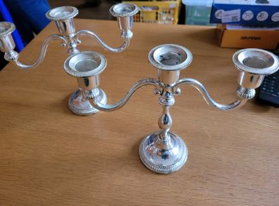 Silver  colour 3 arm candlestickholders