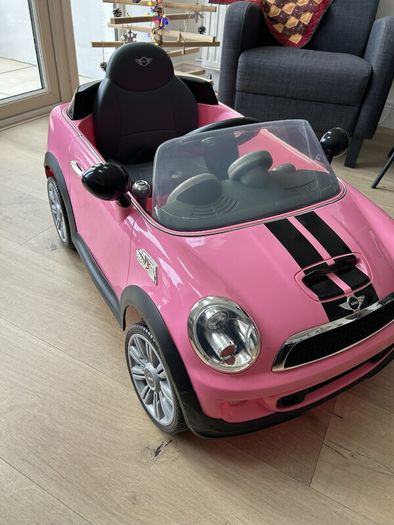 Electric Pink Mini Cooper Ride-On Car 6V