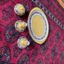 Ceramic Candle Holders On Plate With Bowl Image 4