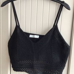 Knitted beach crop top