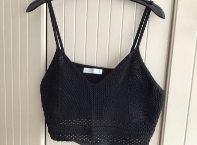Knitted beach crop top