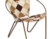 Chair Diamond Brown Real Leather