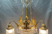 FLAS SALE ! WAS 850 NOW 650 ! Beautiful French Brass &amp; Crystal Chandelier.