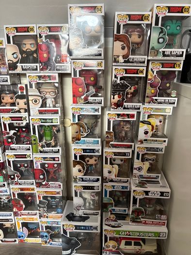 47 Boxed Funko Pop Collection - Hellboy, Jurassic Park, Alien, Deadpool & More