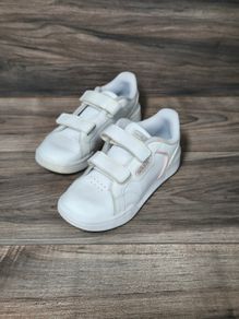 Adidas Girls White & Pink Trainers UK13