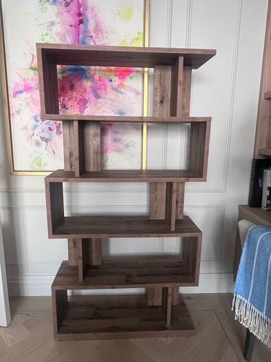 Dark Oak Effect Shelving Unit