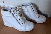 Aldo White Wedge Trainers Size 5