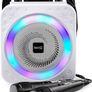 NEW SALE | 8-Watt Rechargeable Bluetooth Karaoke Machine with Two Microphones, Voice Changing Effects & LED Lights Image 5