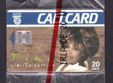 1993 Ireland 20 unit Tina Turner (EMI) (Schlumberger) Call Card Mint in packaging (With Ireland 20ut on wrapper. Telecom Eireann card number 1045.