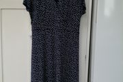 Hobbs Navy and White dot Dress 16