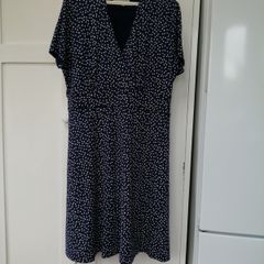 Hobbs Navy and White dot Dress 16
