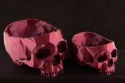 3D Printed Low Polygon Skull Planter/ Bowl