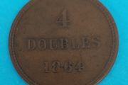 Guernsey 1864 4 Doubles  Very Fine Condition
