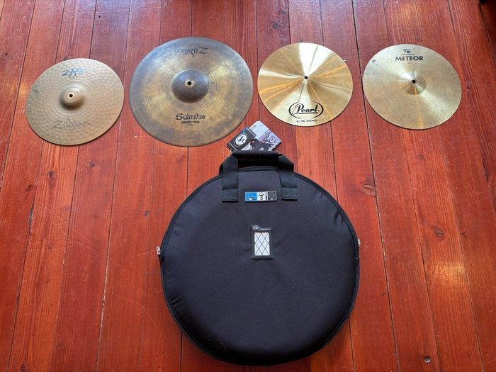 Protection Racket Delux Cymbal Bag Plus A Selection Of Cymbals