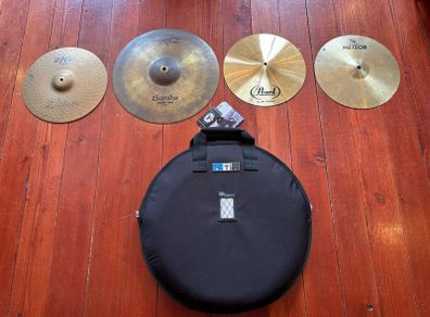Protection Racket Delux Cymbal Bag Plus A Selection Of Cymbals