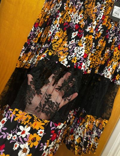 Brand new with tags Lexie & Lola pleated floral and lace skirt