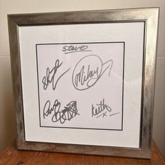 Boyzone Full Band Signed Autographs 1996 Dublin Meet & Greet - Professional Nielsen Frame