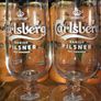 Carlsberg Pilsner beer pint glasses Image 2