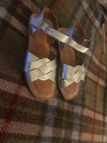 Silver girls sandals