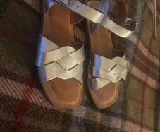 Silver girls sandals