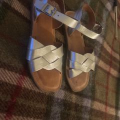Silver girls sandals
