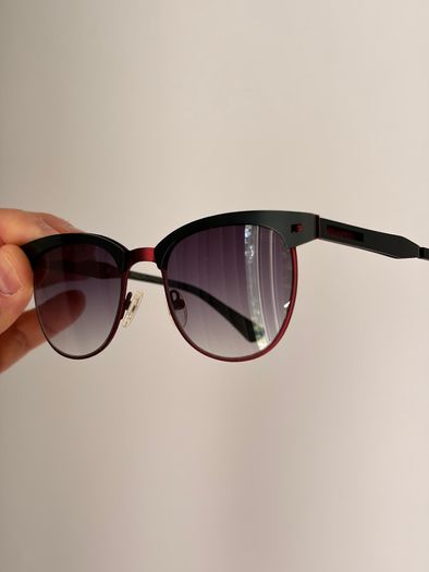 Chilli Beans Browline Sunglasses - Matte Black & Red