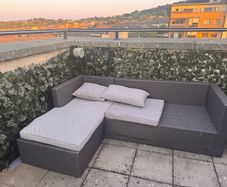 Garden sofa with cushions