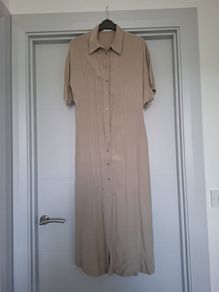 Mango beige dress with pockets. Size small