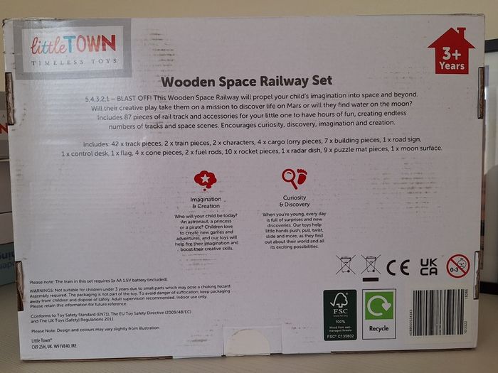 Little Town Wooden Space Railway Set