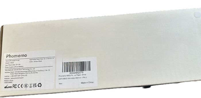 Phomemo M832 Mobile Thermal Printer A4 White - New