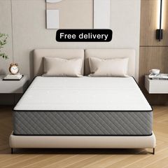 Single Mattress Hybrid Memory Foam Medium Firm Single Size Mattress, 25CM