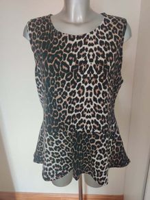 New Look tall leopard print top size UK20 EU48 Perfect condition Postage included